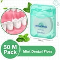 thumbnail image 5 of 60 Pack Dental Floss Bulk Mint Flavored 50m Each Travel Dental Floss Oral Care for Teeth and Protection Green, 5 of 6
