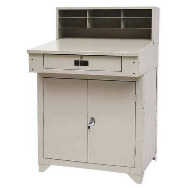 Zoro Select 4tx92 Shop Desk 34 X 55 1 2 X 30 1 4 In Beige Walmart Com Walmart Com
