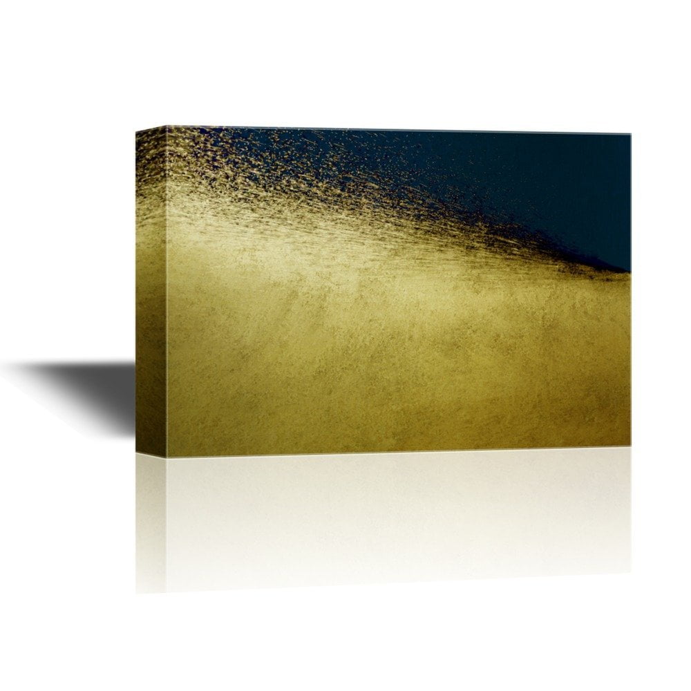 wall26 Canvas Wall Art Color Composition Artwork with Black and Gold Gallery Wrap Modern