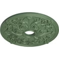 thumbnail image 3 of Ekena Millwork 23 5/8"OD x 3 7/8"ID x 2 1/8"P Jamie Ceiling Medallion (Fits Canopies up to 3 7/8"), Hand-Painted Athenian Green, 3 of 6