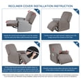 thumbnail image 6 of KINCAM Recliner Chair Covers with Pockets, 3 Pieces Solid Furniture Armchair Slipcovers, Taupe, 6 of 10