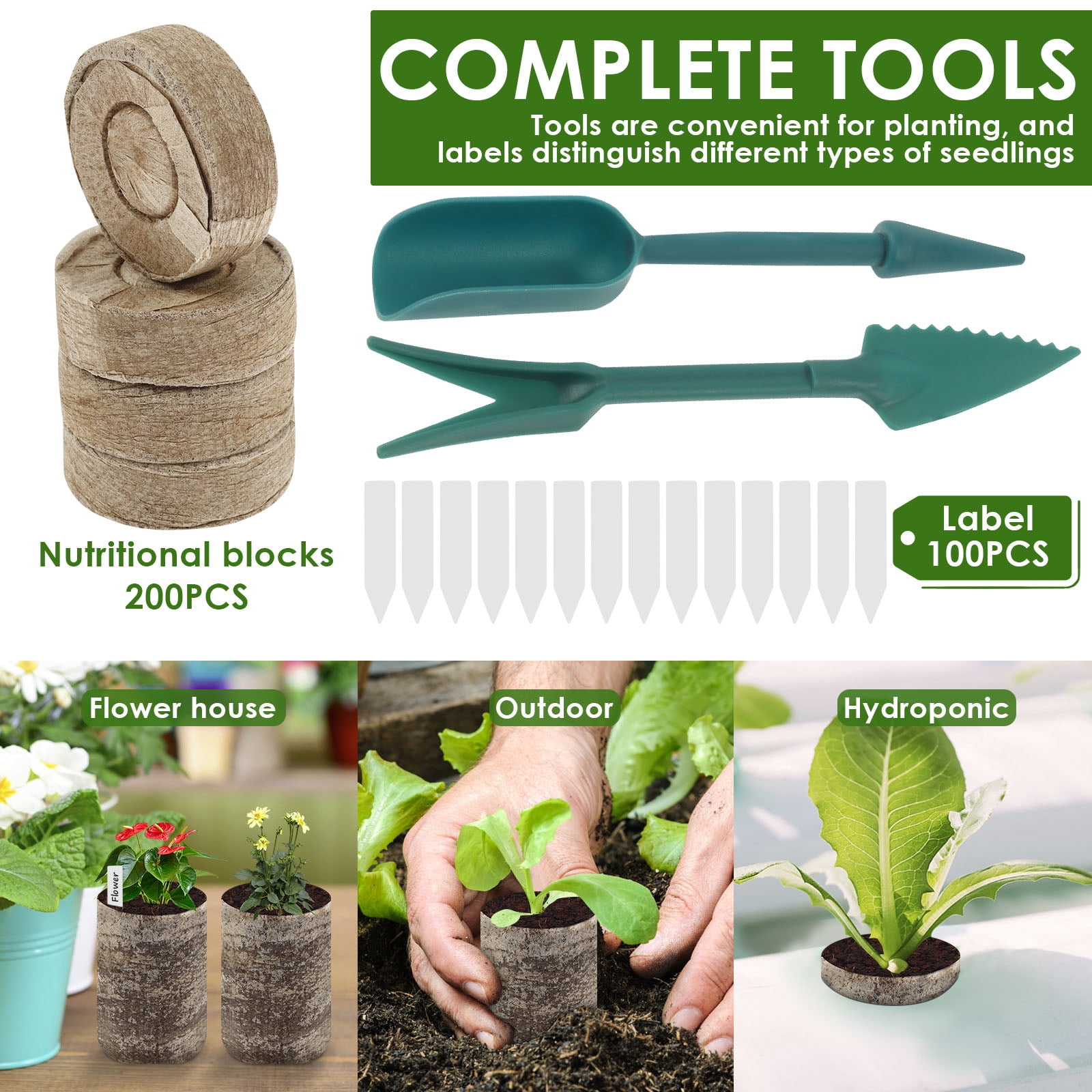 Tcwhniev Peat Pellet Nonwoven Seed Starter Pod Good Air Ventilation Root Growth Sponge High Water Retention Capacity Peat Pot for Plant