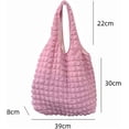 thumbnail image 6 of Kukuzhu Quilted Tote Bag Puffer Hobo Bag Bubble Tote Purse Cute Aesthetic Puffy Shoulder Bag Cloud Hobo Handbag, 6 of 6