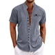 thumbnail image 1 of New Men's Retro Casual Loose Fitting Short Sleeved Printed ShirtL, 1 of 4