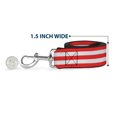 thumbnail image 6 of Buckle-Down Pet Leash, Dog Leash, Triple Stripe White Red, 4 Feet Long 1.0 Inch Wide, 6 of 6