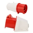 4?Pin Power Plug 3 Phase Industrial Connector Socket Set Surface Mounted 32A AC380V?415V