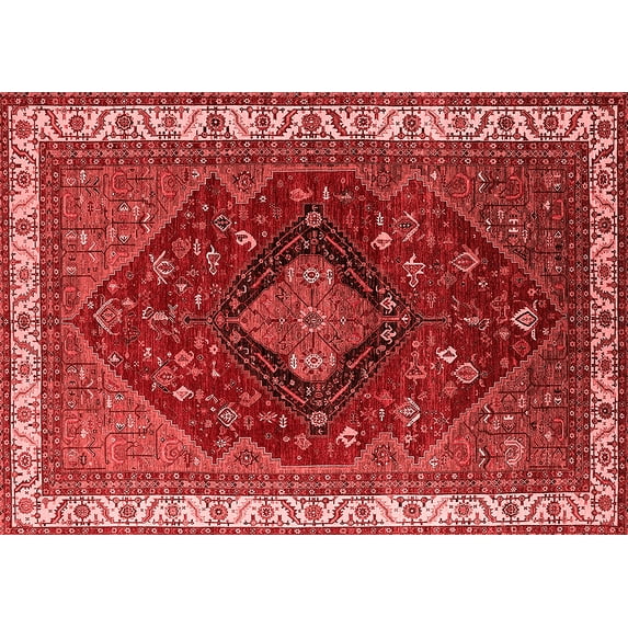 Ahgly Company Indoor Rectangle Persian Red Traditional Area Rugs, 8' x 10'