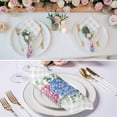 thumbnail image 2 of Cloth Napkins Set of 4 - 20x20 Inches, Blue Pink Hydrangea Washable Reusable Table Napkins, Eucalyptus Leaves Grey Plaid Soft & Absortbent Dining Napkin for Party Wedding Hotel Restaurant, 2 of 8