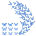 thumbnail image 2 of 36 pegatinas de pared de mariposas tridimensionales, huecas y removibles para niñas Azul, 2 of 8