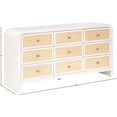 thumbnail image 4 of Maklaine Contemporary White Ash Wood and Natural Cane Dresser, 4 of 12