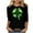 Black, variant on St.Patrick's Day Ladies Tops Cute Oversized 3/4 Sleeve Black Colorful Bow Graphic Blouses Womens Shirt L