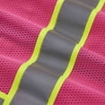 thumbnail image 3 of 3C Products Non-ANSI/ISEA 107-2015 Class 2 Safety Pink Ultra Soft Mesh Surveyor Safety Vest w/ Multi-Pockets, Mic Tabs and Pen Holder - SV2570-L, 3 of 10