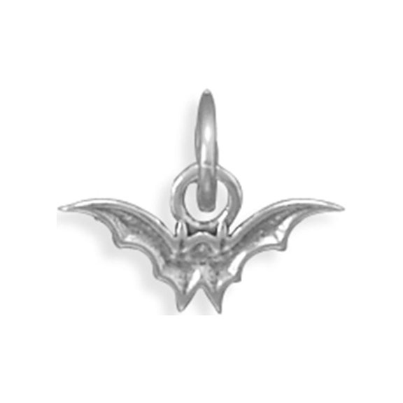 Flying Bat Charm Halloween Sterling Silver - Made in the USA
