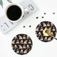 thumbnail image 4 of Naloa French Bulldog Leather Coasters for Drinks, Durable Drink Coasters 4 Set for Tabletop Protection, Luxurious Home Décor and Housewarming Gift ( {designName})Round Shape, 4 of 6