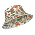 thumbnail image 2 of Kll Mushrooms Bucket Hat For Women Men Packable Travel Beach Sun Hat Outdoor Rave Accessories Reflective Fisherman Cap, 2 of 9