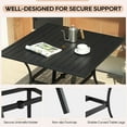 thumbnail image 3 of 5-Piece Outdoor Patio Dining Set, Outdoor Metal Chairs&Square Metal Patio Table, All Weather Outdoor Furniture Dining Set for Patio, Balcony, Lawn, Garden, Backyard (1 Square Table+ 4 Dining Chairs), 3 of 8