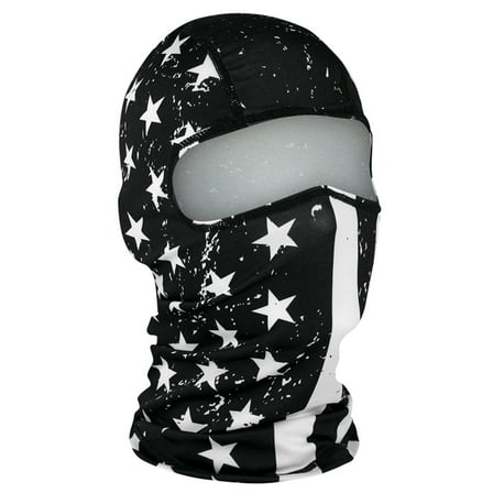 Zan Headgear Polyester Balaclava Facemask Black/White Flag