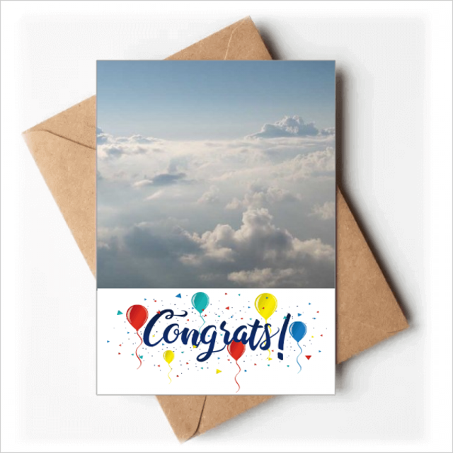 Cielo gris nubes blancas Sobre de la Carta de felicitación de la tarjeta de matrimonio