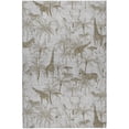thumbnail image 2 of Addison Rugs Dream Shag Premium Machine Washable Transitional Palms & Safari Animals Fog Rectangle Rug, 8' x 10', 2 of 8