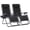 Black, variant on NAPWANT Zero Gravity Lounge Chair Set of 2, Adjustable Steel Mesh Recliner with Pillow & Cup Holder Tray,Dark Gray