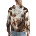 thumbnail image 7 of Lsque Cow With Butterflies Pattern Casual Women's Hoodie,Hooded Sweatshirt with Kangaroo Pocket,Pullover Hoodie with Eye-catching Drawstrings-Medium, 7 of 7