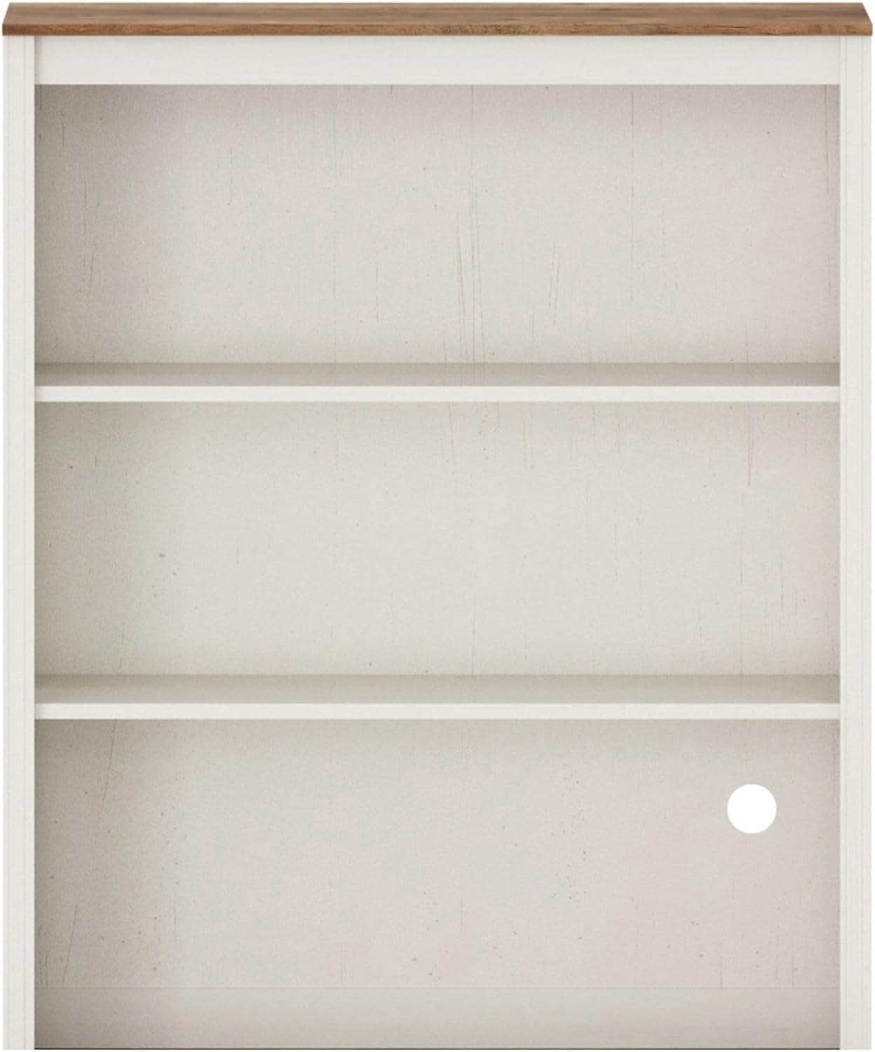2-Shelf Bookcase, Bookshelf with Open Storage Shelves, No Cabinet, White