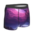 thumbnail image 3 of Daiia Purple Moon Tree Night Sky Men's Underwear Boxer Briefs, Cotton Stretch Moisture-Wicking Underwear-Medium, 3 of 9