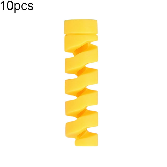 Trayknick 10Pcs Cord Protector Spiral Design Soft Silicone Universal Lightweight Charger Cable Saver for Charging Line