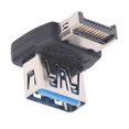 thumbnail image 1 of Type E USB3.2 90 Degree Adapter, 10Gbps Speed, Lossless Signal Transmission, Compact Design, Durable ABS Material, Compatible with Most Motherboards, 1 of 7