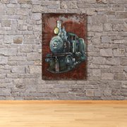 Empire Art Direct Train Primo Mixed Media Hand Painted Iron Wall Sculpture