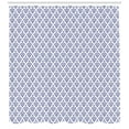 thumbnail image 2 of Ambesonne Ethnic Shower Curtain, Monochrome Damask Leaves, 69"Wx84"L, Indigo White, 2 of 2
