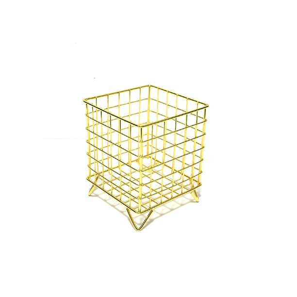 Wosthever Caja de almacenamiento de cápsulas de café Cesta de almacenamiento de metal Cesta de almacenamiento de artículos diversos de escritorio Juegos de servir café y té No. 4 Wosthever HA026405-04