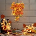 thumbnail image 4 of Fall Wreaths for Front Door, Fall Teardrop Swag Artificial Maple Leaves Wreath for Indoor Outdoor Farmhouse Home Wall Window Festival Wedding Decor, 4 of 5