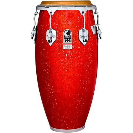 Toca Custom Deluxe Solid Fiberglass Congas 11 in. Red Sparkle