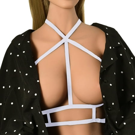 

B91xZ Lingerie For Women Sexy Hollow Sexy Lingerie Gothic Neck Strap Bra Underwear Sexy Lingerie Set White One Size