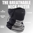 thumbnail image 4 of Sponeed Balaclava Neck Gaiter Half Face Mask Windproof Light Gray Neck for Men Women, 4 of 6