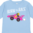 thumbnail image 4 of Inktastic Born to Race- Pink Race Car Boys or Girls Long Sleeve Toddler T-Shirt, 4 of 5