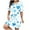 Light Blue, variant on WHEANG Nightgowns for Women Plus Size Heart Print Summer Dresses Crew Neck Short Sleeve Stretchy Loose Sleep Dress Soft Casual Loungewear Sleepshirt Oversized Midi Pajama Dress XL Blue