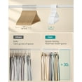 thumbnail image 4 of 50-Pack Plastic Hangers with Wide Shoulder Notches, 0.16 Inch Slim Space Saving Closet Organizers, Cloud White, 4 of 6