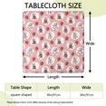 thumbnail image 2 of Pink Cow Strawberry Oval Pattern Square Fitted Tablecloth with Elastic Edge,Square Table Cover,Washable Elastic Table Cover for Home Kitchen Party Decor 36in(91cm), 2 of 6