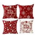 thumbnail image 1 of Pudcoco Christmas Pillow Covers Classic Snowflake Star Tree Pattern Cushion Covers Holiday Pillow Cases for Sofa, Couch, Bed, 1 of 6