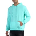 thumbnail image 4 of INSPIRE CHIC Men's Hoodie Sweatshirt Long Sleeves Solid Drawstring Pullover XL Green Mint, 4 of 7