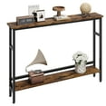 thumbnail image 2 of 5.9" Narrow Sofa Table, 2 Tier Skinny Console Table with Adjustable Shelf, Slim Behind Couch Table, 2 of 8