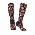 thumbnail image 4 of Fotbe Red Rose Flower print Women's Men's Novelty Crew Socks Cotton Socks Knee High Socks for Walking,Running,Nurses,Pregnancy, 4 of 9