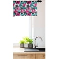 thumbnail image 3 of Ambesonne Grunge Window Valance, Ornate Leaf Arrangement, 54" X 12", Hot Pink Seafoam Black, 3 of 3
