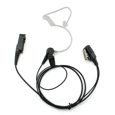 Walkie Talkies Earpiece GoodQbuy Surveillance Covert Acoustic Tube Earpiece Headset for Motorola Walkie Talkie Radio DEP550 DP2000 MotoTRBO XIRE8600 ()