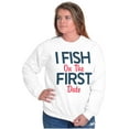 thumbnail image 3 of Fishing Girls Cute Flirty First Date Women Plus Size Crewneck Sweatshirt Brisco Brands 2X, 3 of 5