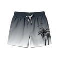 thumbnail image 1 of Zpanxa Kids Shorts Polyester Spandex Print Pattern with Drawstring Elastic Waistband Casual Swim Trunks 14-15 Years, 1 of 7
