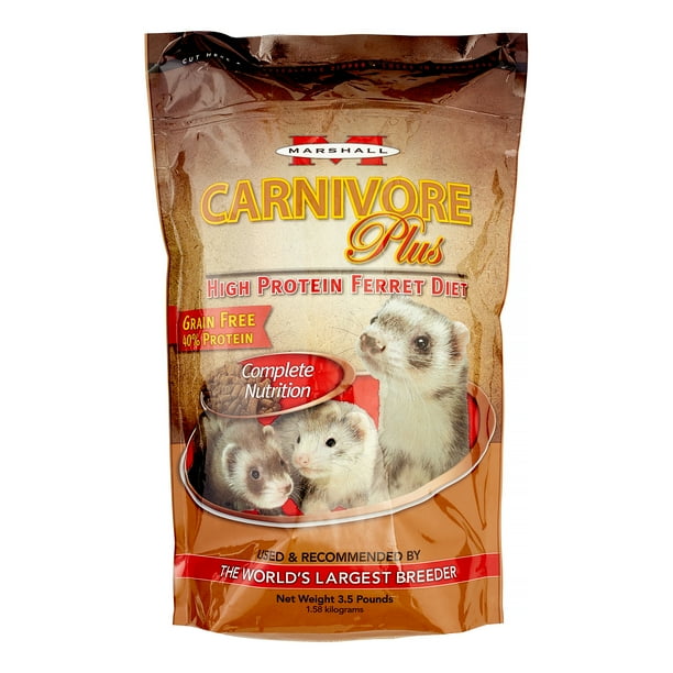Marshall Pet Products Carnivore Plus High Protein Ferret Food, 3.5 Lb