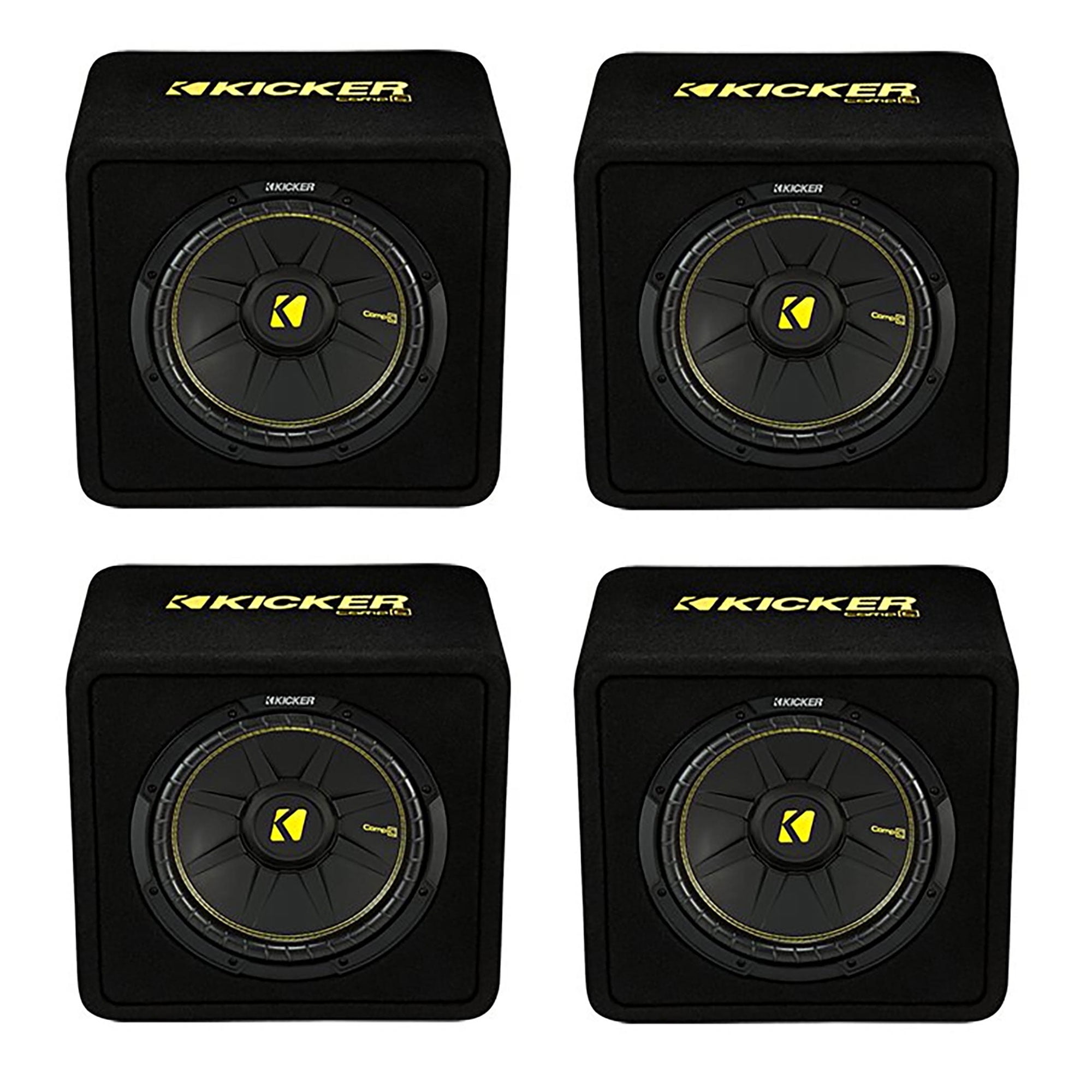 Kicker 12Inch 600W 2 Ohm Vented Loaded Subwoofer Enclosure, 44VCWC122